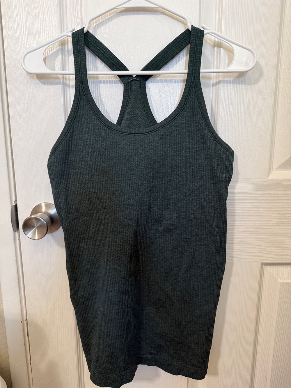 Lululemon Ribbed Racerback Tank Top - Dark Green